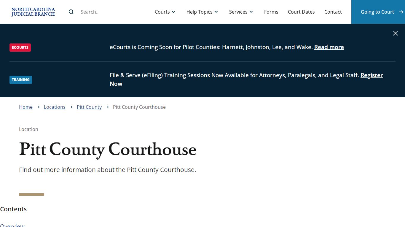 Pitt County Courthouse | North Carolina Judicial Branch