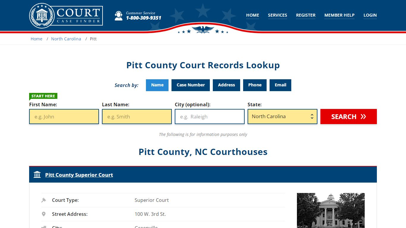 Pitt County Court Records | NC Case Lookup - CourtCaseFinder.com